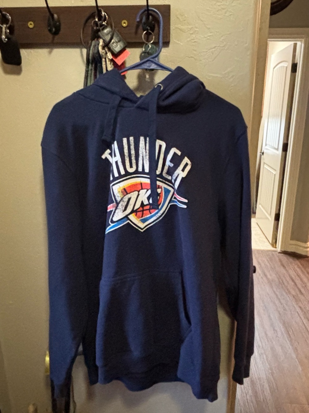 OKC Thunder NBA Store Exclusive Hoodie XL Blue Pullover Sweatshirt
